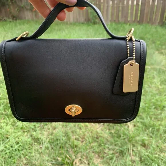 Vintage Coach Casino #9924 Crossbody Bag BLACK - Picture 9 of 16